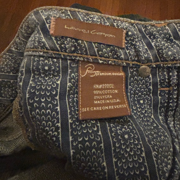 Paige Blue Boot Cut Jeans with Embroidery - Picture 3 of 7